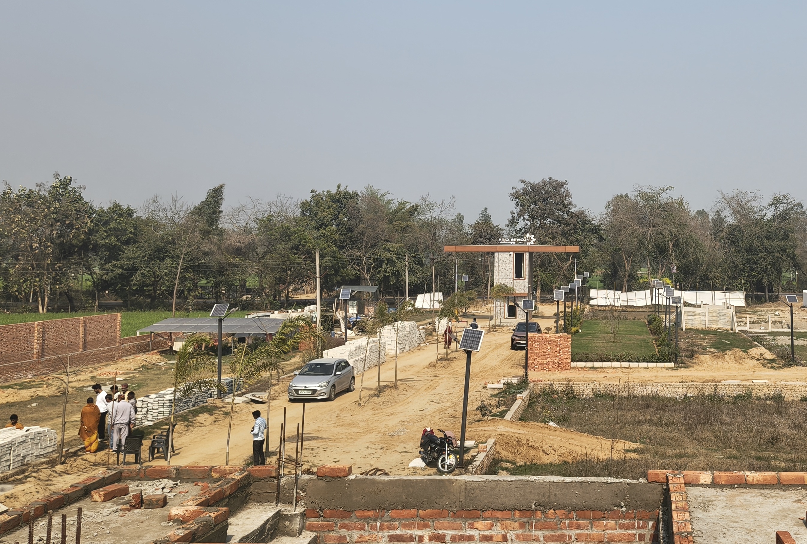 Modern township entrance